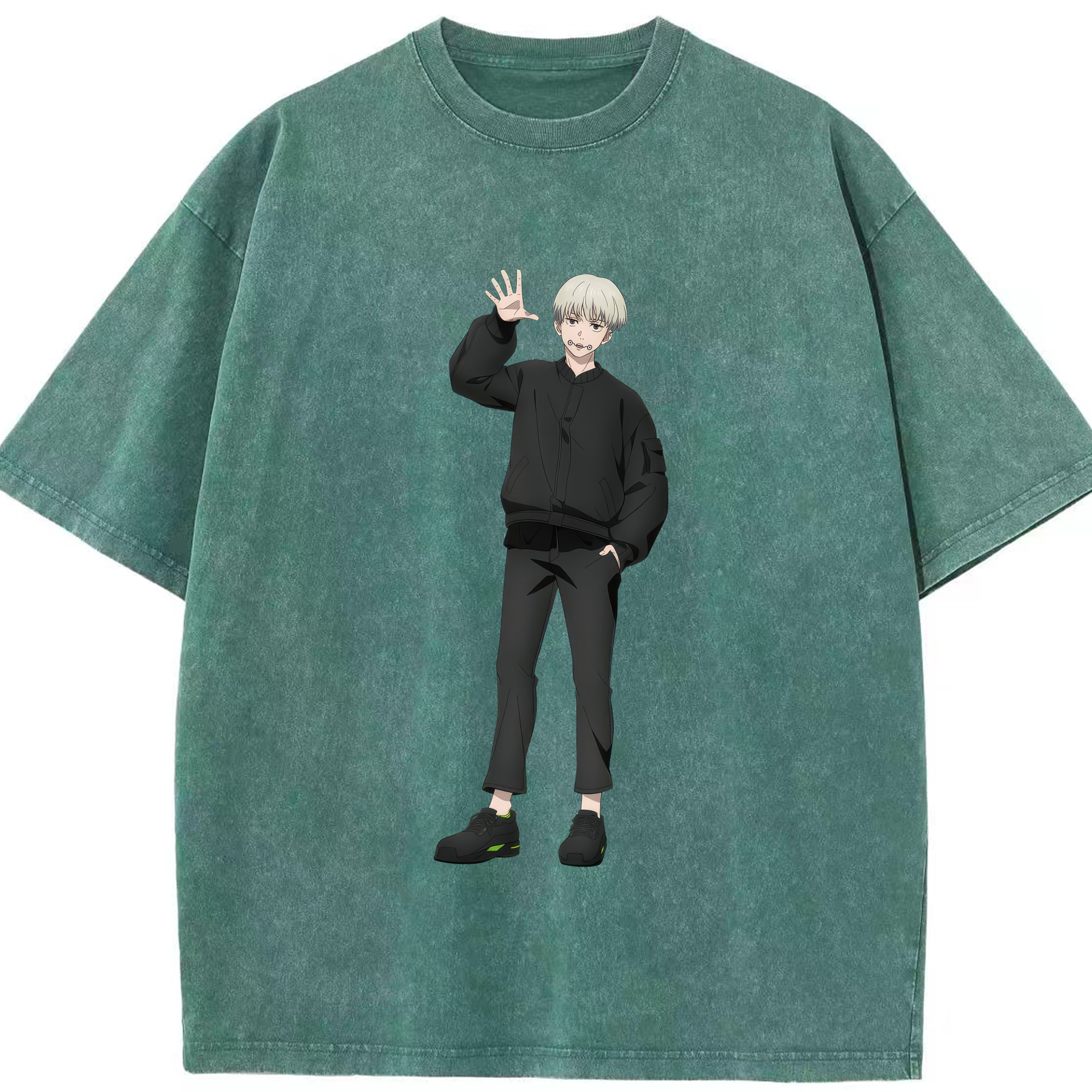 （画像用） 呪術廻戦 Jujutsu Kaisen 綿100% ヴィンテージ風 半袖Tシャツ（フロントプリント）